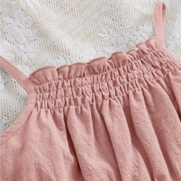 Baby girls toddler girls Ruffle Hem Cami Romper - Picture 4 of 4